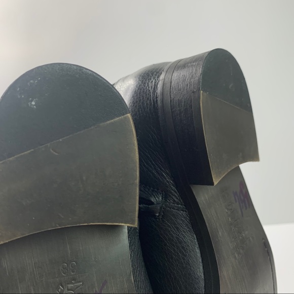 Sezane black leather low octave ankle boots sz 38 - Picture 6 of 7